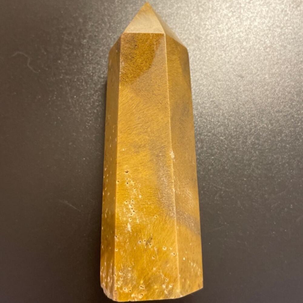 Amazing Dendritic Yellow Jasper Point Tower